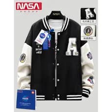 NASA Flagship Store Primavera Uniforme de Beisebol Masculino Jaqueta Americana Street Wear Casual Primavera Jaqueta 2026