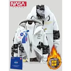 NASA Primavera Novo Estilo Jaqueta Masculina 2026 Primavera Outono Novo Estilo Curto Roupas Com Capuz Juventude Estudant