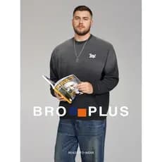 Fat Brother gradiente moletom roupas masculinas mais gordura Extra grande 2026 novo estilo outono inverno roupas cara go
