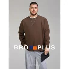 Fat Brother moletom masculino plus size plus fat plus size 2026 novo estilo camisa de fundo masculina cara gordo estilo
