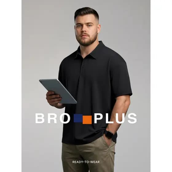 Fat Brother Polo camisa masculina tamanho grande mais gordura plus size 26 novo estilo de negócios verão macio suave res