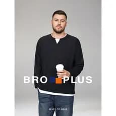 Fat Brother moletom com decote em v masculino plus Size mais gordura mais primavera outono roupas moda na moda roupas ma
