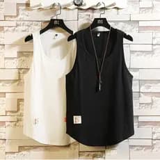 Hurdles colete masculino puro algodão Street Wear esportes verão estilo fino corte manga masculino colete sem mangas cam