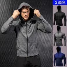 Roupas de fitness esportes masculinos de secagem rápida outono manga comprida fitness topo estiramento esportes correndo