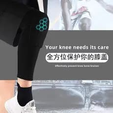 Joelheiras de basquete masculino favo de mel Anti-colisão profissional joelho verão fino braço guardas Leggings meia-cal