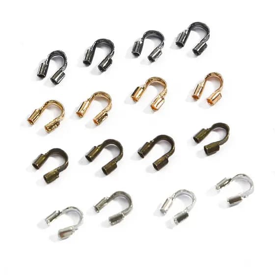 Fecho de arame em forma de U, fecho de extremidade, fecho de ferradura, materiais e acessórios para joias de colar e pul