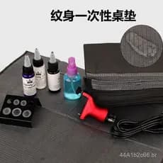 Toalha de mesa descartável preta para tatuagem, impermeável e absorvente, 125 peças, suprimentos auxiliares para limpeza