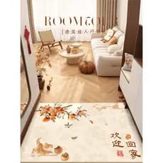 Novo chinês Retro porta de entrada tapete Defleece porta de entrada à prova dwaterproof água Anti-deslizamento pé grande