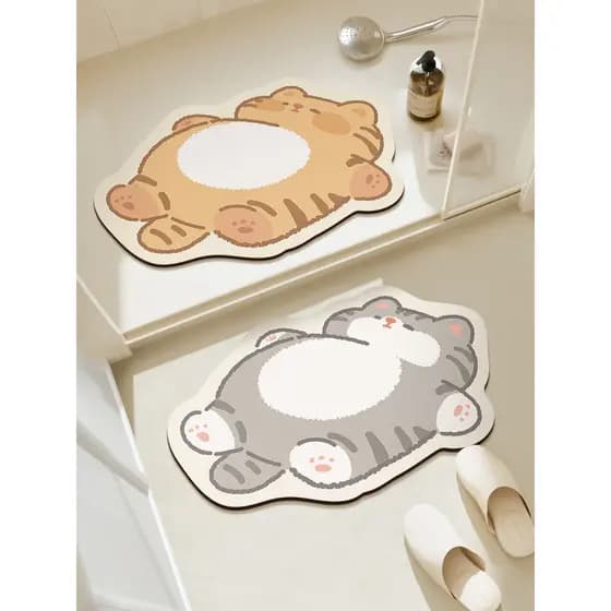 Tapetes de banheiro Diatom lama antiderrapante absorvente porta do banheiro tapete toalete cozinha pé tapetes almofada m