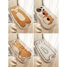 Quarto cobertor de cabeceira quarto das crianças dos desenhos animados sob a cama tapete frontal em forma especial imita