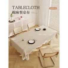 Toalha de mesa estilo silencioso, à prova d'água, à prova de óleo, descartável, tecido de linho de algodão, toalha de me