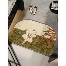 Imitação de cânhamo tapete do banheiro absorvente Anti-deslizamento pé tapete do banheiro porta do banheiro lavatório ta