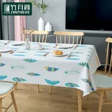Toalha de mesa retangular à prova d'água, à prova de óleo, descartável, PVC, plástico, tapete de mesa, doméstico, influe