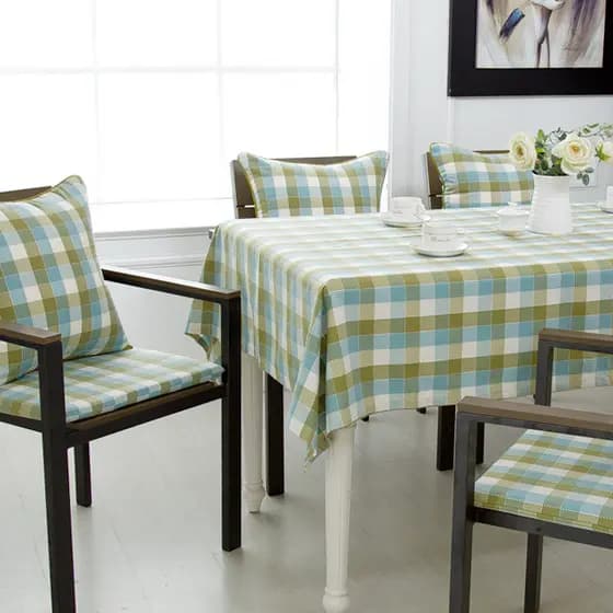 Zhuyuege tecido toalha de mesa pequeno fresco estilo europeu à prova dwaterproof água xadrez toalha de mesa de café nórd