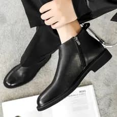 Novas botas masculinas Chelsea na moda estilo britânico Martin botas masculinas de couro genuíno de alta qualidade sapat