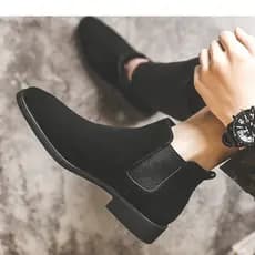 All-Match Chelsea botas masculinas de couro genuíno na moda botas curtas britânicas de alta qualidade Martin botas casua