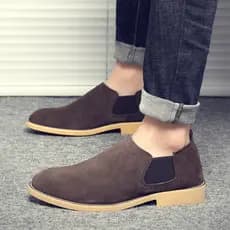 Juventude estilo britânico moda negócios Casual deslizamento-em sapatos de couro masculino apontou Toe couro genuíno fos