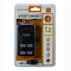 1601HUB Divisor USB, extensor USB 1 para 4 com interruptor, cabo de 1,2 metros de comprimento, USB para quatro USB.