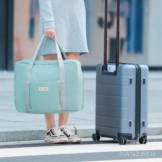 Bolsa de Viagem Dobrável Runhui, Grande Capacidade, Bolsa Expansível, Bolsa de Armazenamento Dobrável, Bolsa de Armazena