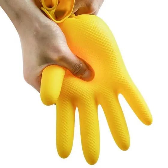 Luvas de Limpeza Doméstica de Látex Extra Grossas Nanyang Xiongfeng, Luvas de Proteção Laboral Impermeáveis, Fornecidas