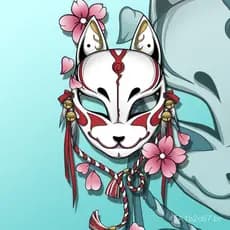 Adesivo de Carro Raposa Sakura Japonesa, Adesivo Personalizado Estilo Japonês para Cobrir Arranhões de Carro, Adesivo De