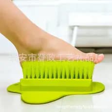 Escova esfoliante para os pés, esfoliador de pés suspenso com ventosa, escova de massagem para os pés para esfoliação e