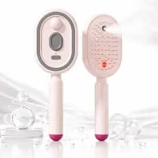 Escova de vapor elétrica para cabelo, escova de ar com spray elétrico para mulheres, escova de cabelo recarregável com s