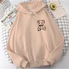 Moletom Canguru Urso X Sketch Streetwear Minimalista Com Capuz e Bolsos Macio TASF