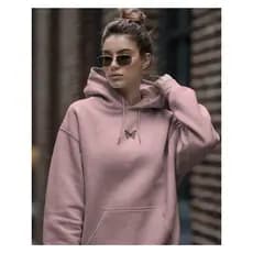 Moletom Canguru Borboleta Minimalista Butterfly com Capuz Estampa Premium Feminino