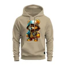 Moletom Canguru Urso Hype - Estilo Streetwear Blusa De Frio Com Capuz Luxo Urban