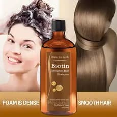 O Shampoo para Crescimento Capilar com Biotina trata a queda de cabelo em homens e mulheres, fazendo com que o cabelo cr
