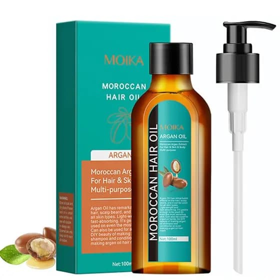 Óleo de Argan Marroquino de Alta Qualidade para Hidratação, Óleo Capilar para Cabelos Crespos, Sérum de Óleo Capilar Mar
