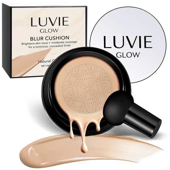 Corretivo/Base de Maquiagem Ideal Hush, CC Cream com Aplicador em Forma de Cogumelo - BBC Cream