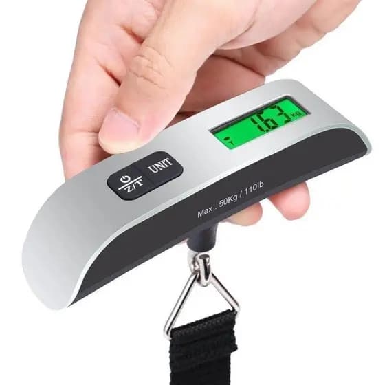 Balança Eletrônica Portátil para Bagagem, Balança Digital de Mão com Display, Balança Digital de Mão para Casa, Viagens,