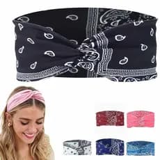 Faixas de Cabelo Acssart, Faixas de Cabelo Unismart para Yoga, Faixa de Cabelo Torcida Criss Cross, Perfeita para Yoga e