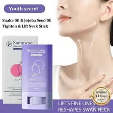 Bastão para cuidados com o pescoço Samuwac, creme para o pescoço nutritivo com óleo, firmador e lifting, hidratante.