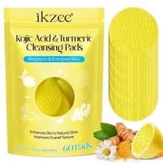 Pads de Limpeza com Ácido Kójico e Cúrcuma, a pele parece visivelmente revitalizada, reduz a aparência de manchas escura