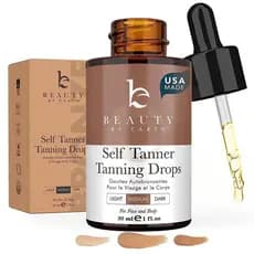 Gotas Autobronzeadoras - Fabricadas nos EUA com Ingredientes Orgânicos, Gotas Autobronzeadoras de Bronzeado Médio para A