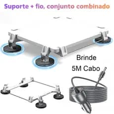 Case Suporte Veicular p/ Teto Starlink Mini com Ímãs de Neodímio 66mm Ultra Fortes+Fio 5 metros uporte Imã Magnético