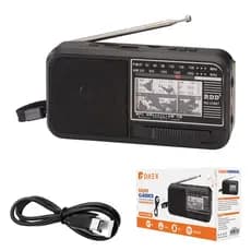 Retro Portable Radio RD-316BT Bluetooth AM FM SW Rechargeable with LED Flashlight, USB TF Card Input Vintage With Flashl