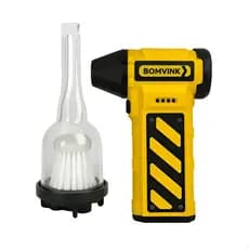 Soprador Com Aspiração Mini Turbo Portátil Sem Fio Amarelo Ventilador De Ar E Aspirador 130000rpm