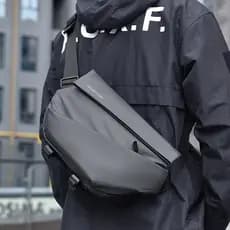 2026 novo estilo Casual bolsa de peito masculina grande capacidade função ciclismo crossbody saco crossbody bolsa de omb