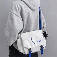 Bolsa mensageiro masculina estilo ferramentas Street Wear japonês coreano bolsa de ombro carteiro de grande capacidade p