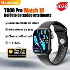 Relógio Inteligente feminino masculino Hancdon Smart Watch 10 NFC/GPS 2.01"AMOLED Chamada Bluetooth IP68 à Prova de água
