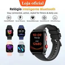 SmartWatch Relógio inteligente masculino feminino NFC/GPS/3ATM à Prova de água/android IOS Chamada Bluetooth Voz com Ai