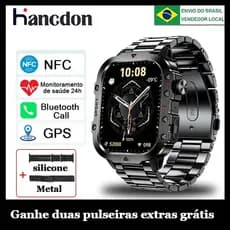 Relógio inteligente Hancdon H11 Smartwatch masculino 2.01‘’HD 100+Esportivo IP68 à Prova d'Água Chamada Bluetooth