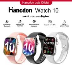 smartwatch relogio Watch 10 Hancdon 100+ esportes Chamada Bluetooth NFC/Notificações /Fitness/Calorias