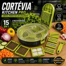 Cortador De Legumes 15 Em 1 Multifuncional Fatiador Ralador Picador Manual Cortévia Kitchen Pro