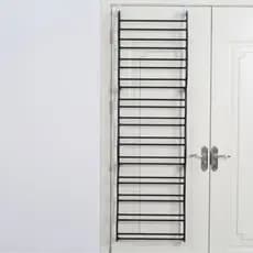Sapateira Vertical Porta e Parede 36 Pares Organizador de Sapatos em Aço Preto NESTA