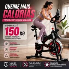 Bicicleta Ergométrica Rica Para Academia Treino Em Casa Bicicleta Spinning Profissional Carga De 150 kg